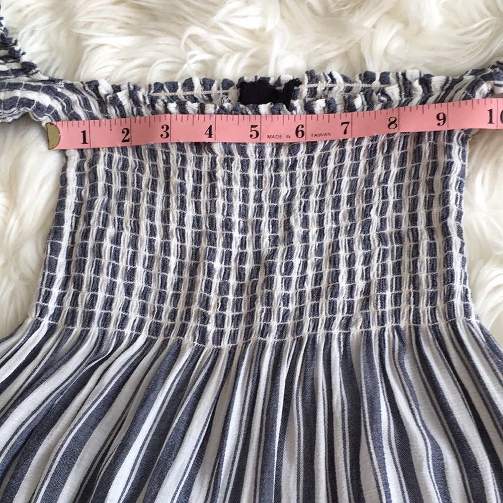 Blue Life Blue/White Straps Bell Sleeves Top - Picture 5 of 11